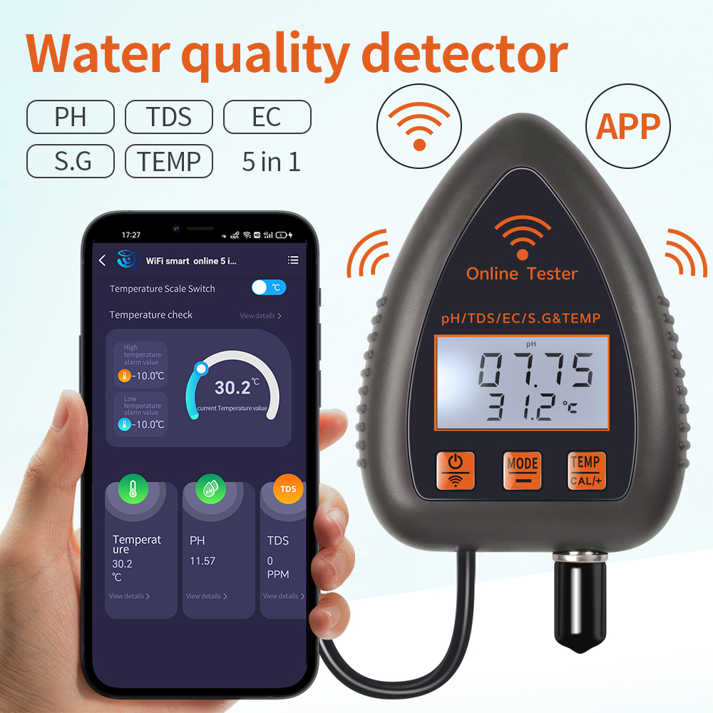 Ph Meter Digital Water Tester - Miernik jakości wody Tuya WiFi 5