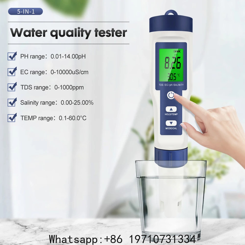 Ph Meter Digital Water Tester - Cyfrowy miernik PH 5 w 1,
