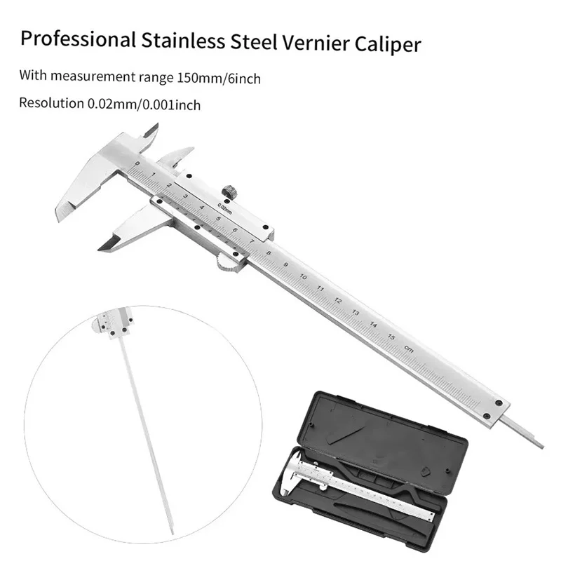Digital Caliper 150Mm Stainless Steel - Profesjonalna suwmiarka ze stali nierdzewnej 0-150mm