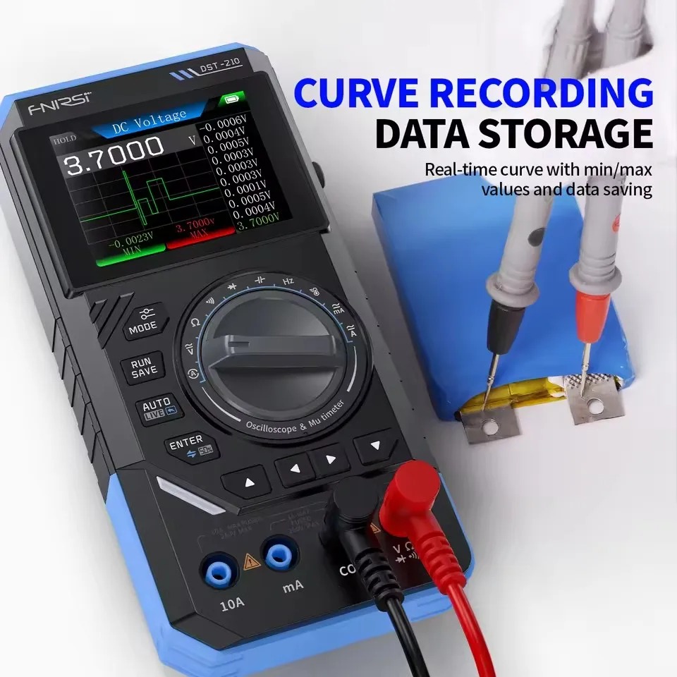 Fnirsi Digital Oscilloscope Handheld - Multimetr cyfrowy 3-w-1 DST210, oscyloskop 10MHz,