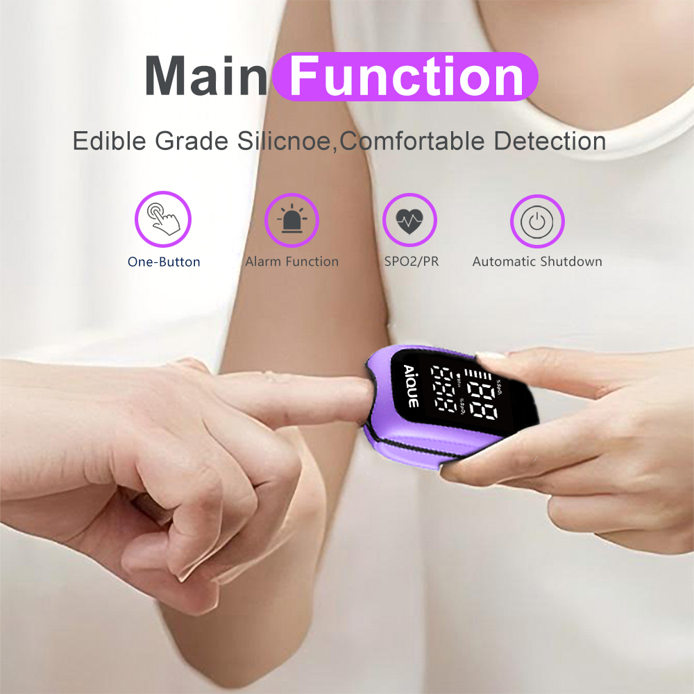 AiQUE Fioletowy Ładowalny Pomi – Pulse Oximeter Fingertip Rechargeable recenzja i cena
