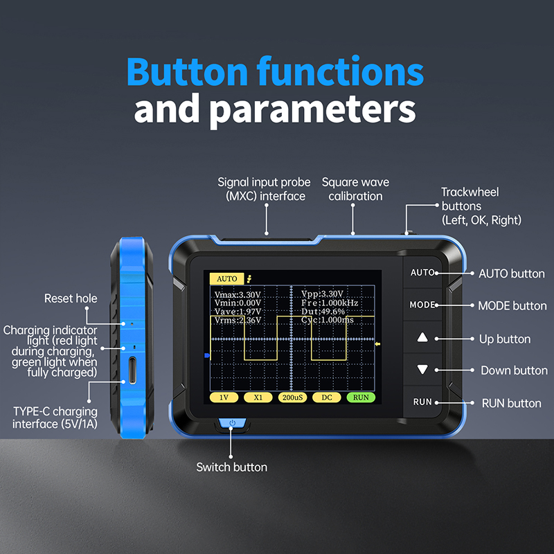 FNIRSI DSO152 Mini ręczny oscy – Fnirsi Digital Oscilloscope Handheld recenzja i cena