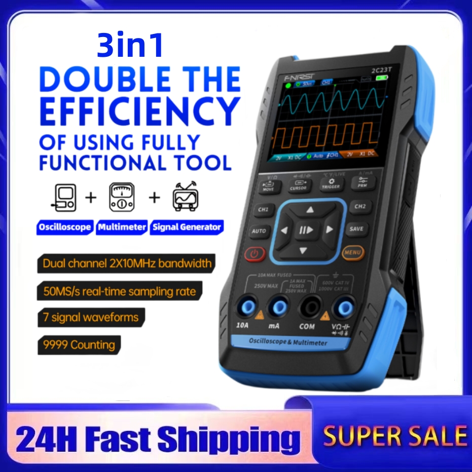 Oscyloskop cyfrowy 3-w-1 2C23T – Fnirsi Digital Oscilloscope Handheld recenzja i cena